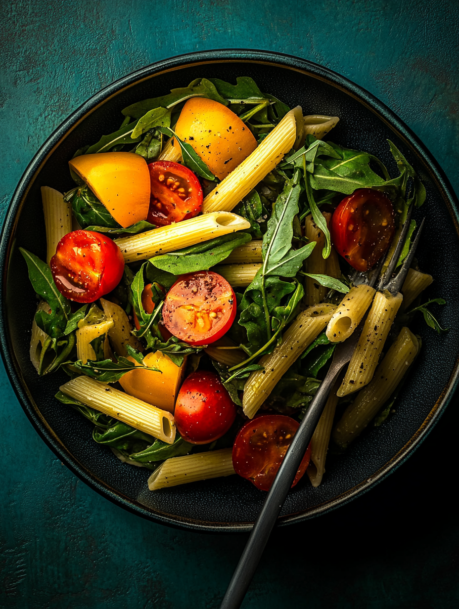 Nudelsalat mit Rucola und Tomaten - Bild 1