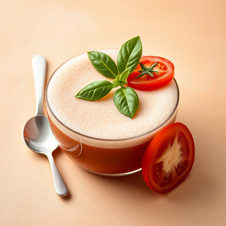 Espuma mit Tomaten und Basilikum - Bild 1