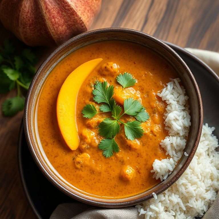 Hühnchencurry mit Kichererbsen und Mangostücken - Bild 2