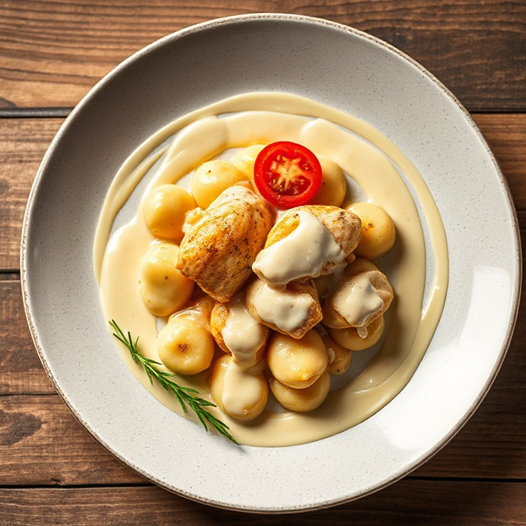 Gnocchi mit Hähnchen und Tomaten - Sahnesauce - Bild 2