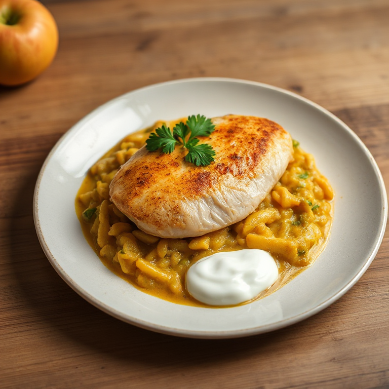 Schnelles Apfel - Linsen - Curry mit Hähnchenfilet - Bild 2