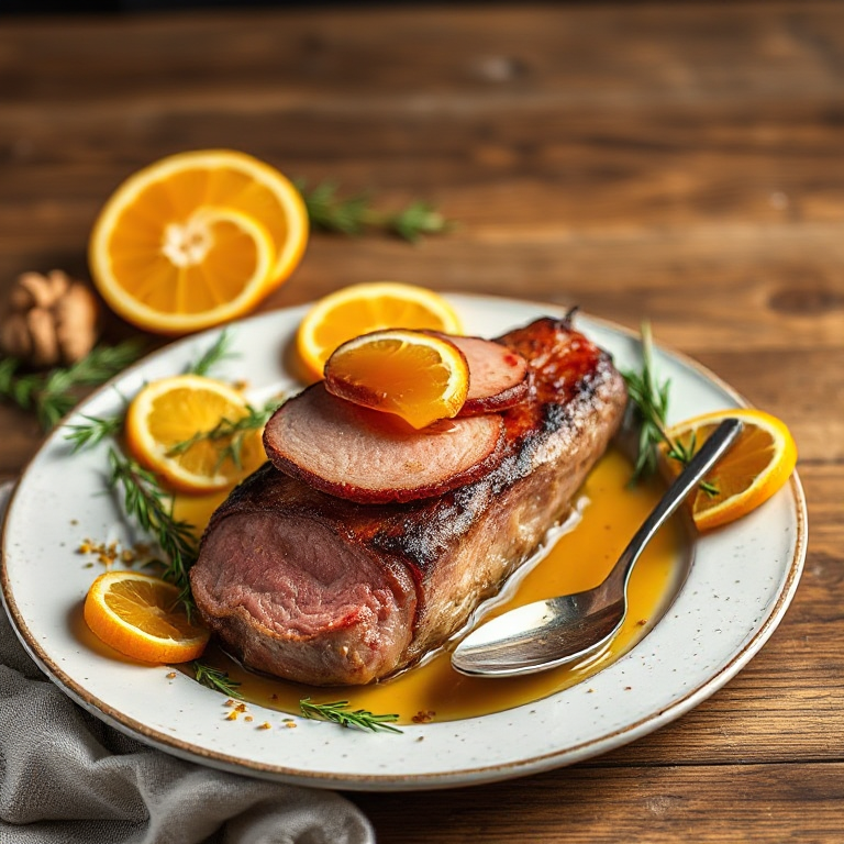 Wildschweinkeule mit Ingwer - Honig - Kruste - Bild 1