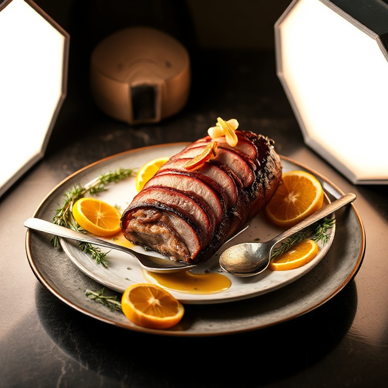 Wildschweinkeule mit Ingwer - Honig - Kruste - Bild 2
