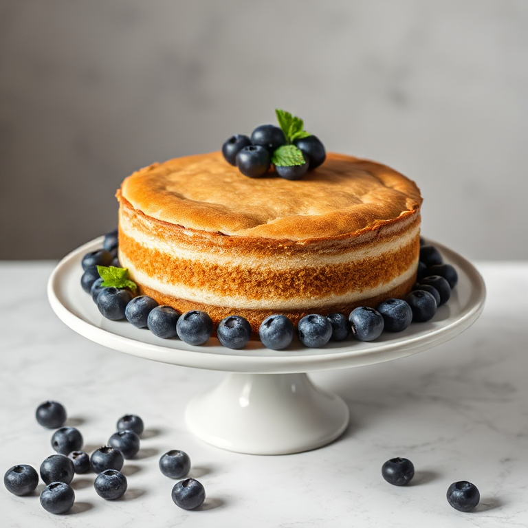Blaubeer - Frischkäse Torte mit Crunchyboden - Bild 2