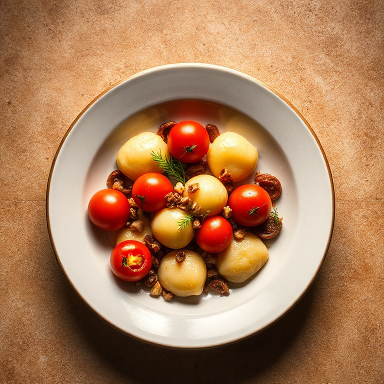 Kürbisgnocchi an Cherrytomaten mit Röstzwiebeln - Bild 2