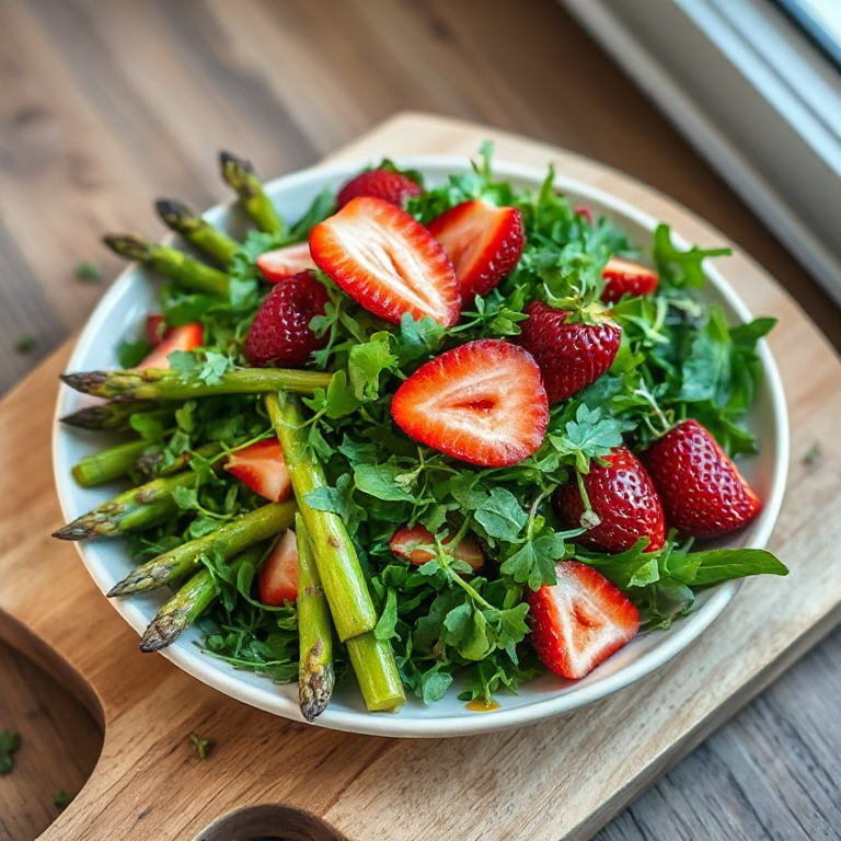 Rucola - Spargel - Erdbeer - Salat - Bild 1