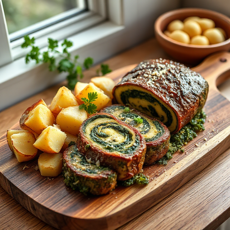 Spinat - Schafskäseauflauf mit Kartoffeln - Bild 1