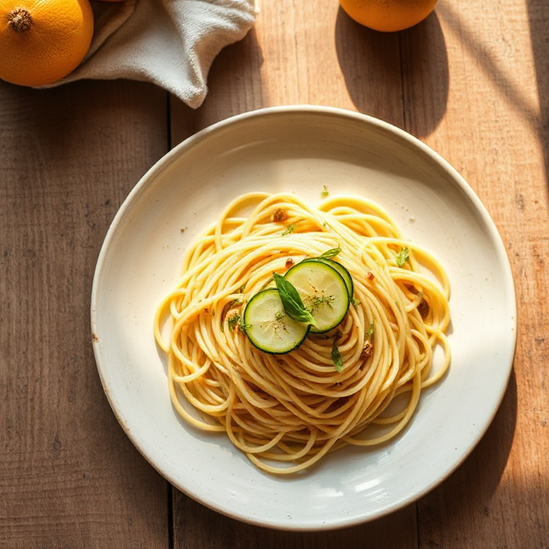 Zucchetti - Spaghetti mit Zitronen und Meersalz - Bild 1