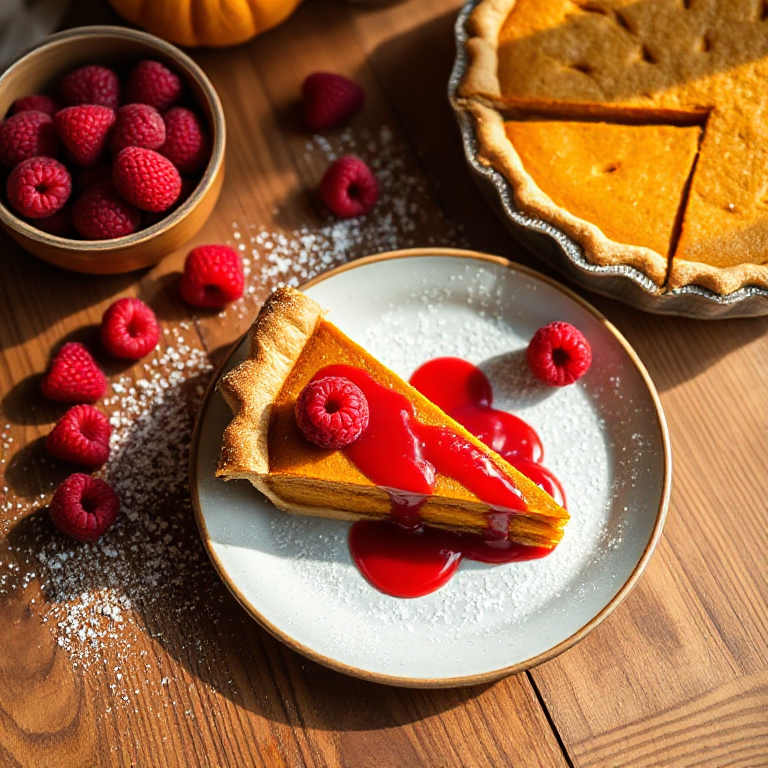 Thanksgiving - Pumpkin Pie mit Heidelbeersauce - Bild 1