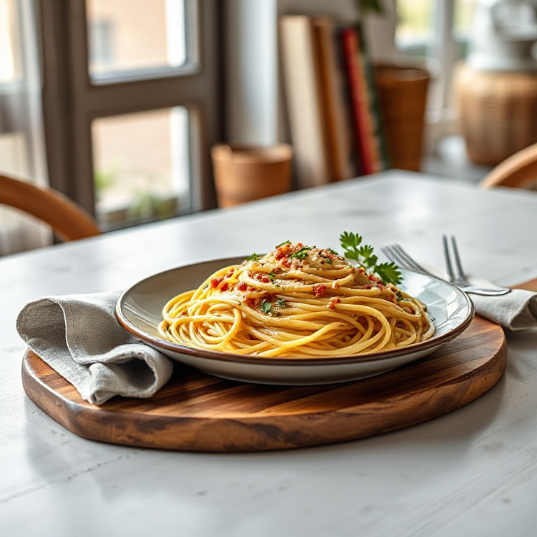 Spaghetti mit Gemüse und Mandelmus - Bild 1