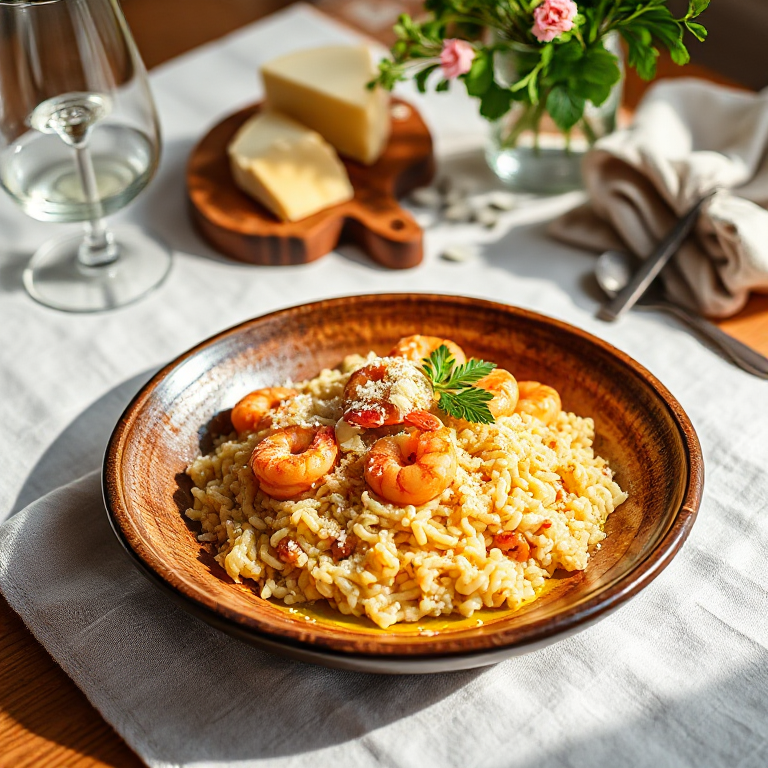Risotto mit Tiefseegarnelen - Bild 1