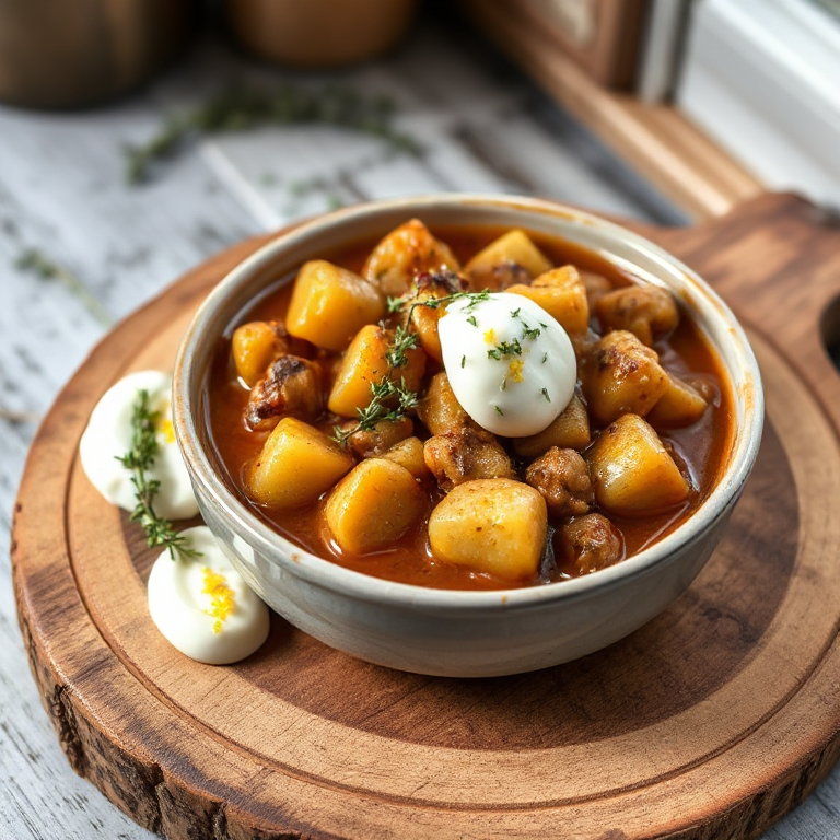 Kartoffelgulasch mit Steinpilzen - Bild 1