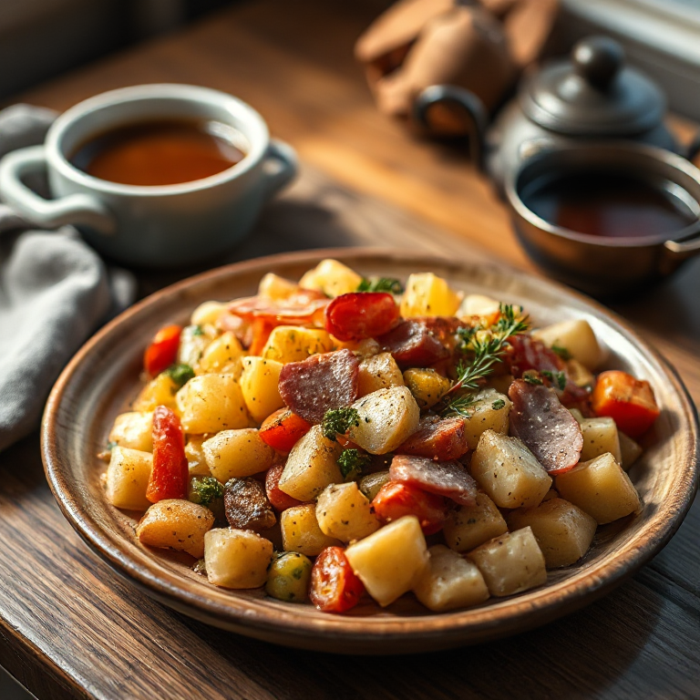 Kartoffelwürfel mit Gemüse - Bild 1