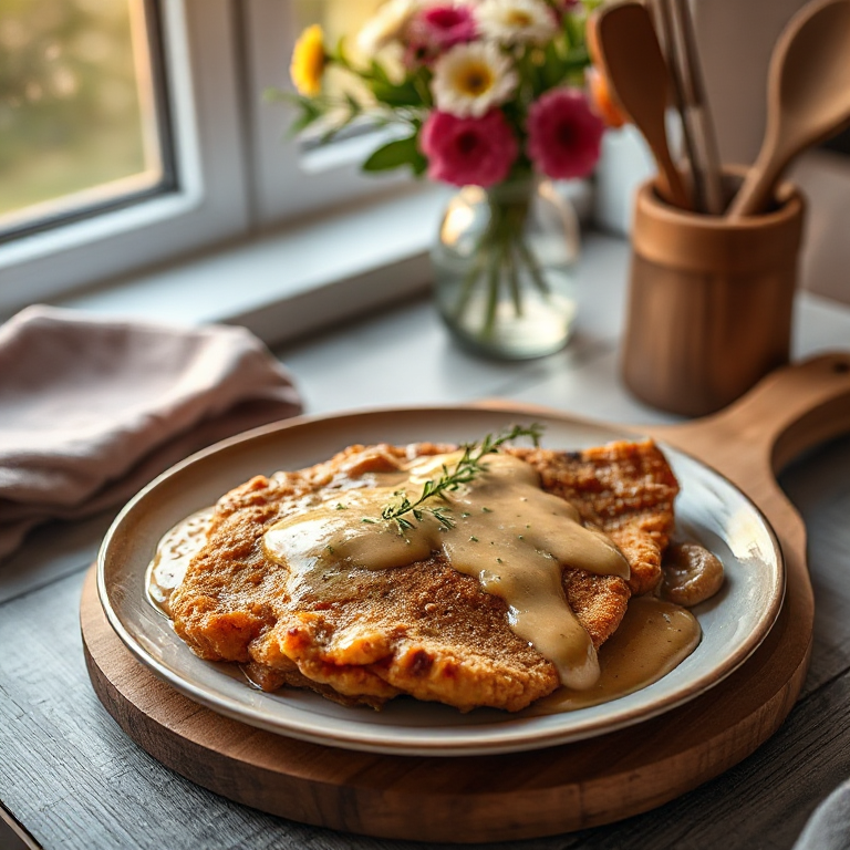Naturschnitzel mit delikater Sauce - Bild 1
