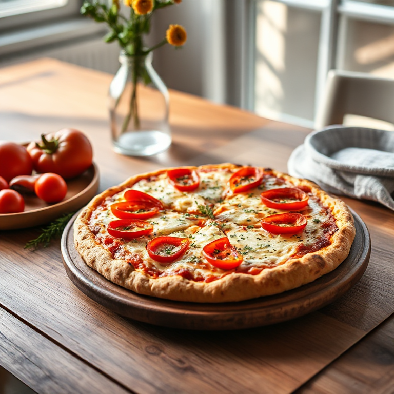 Low carb Pizza mit Kichererbsenmehl - Bild 1