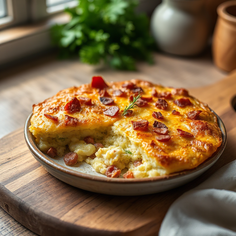 Rosenkohlgratin mit Speck und Mandeln - Bild 1