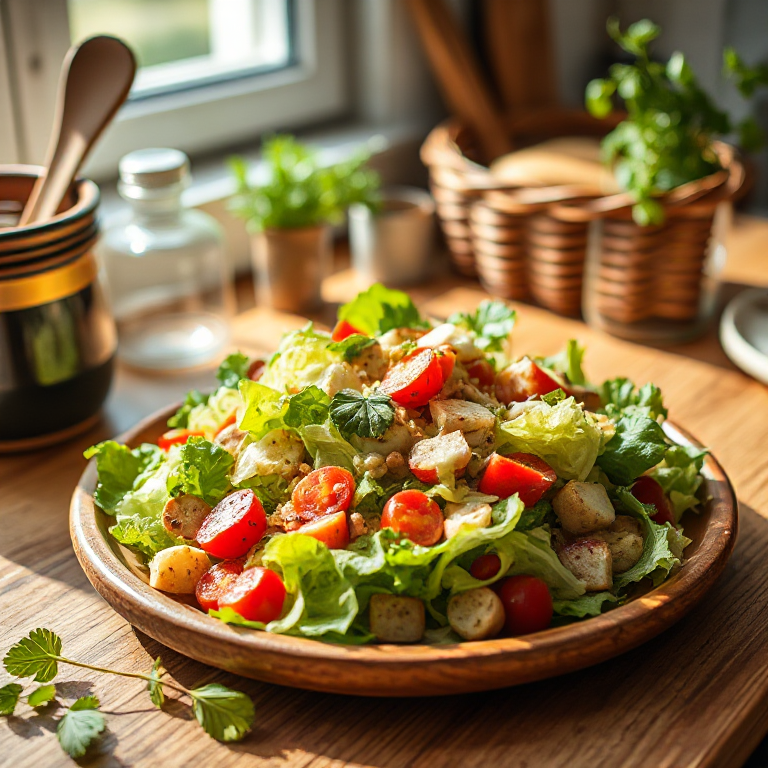 Blattsalat mit Dressing - Bild 1