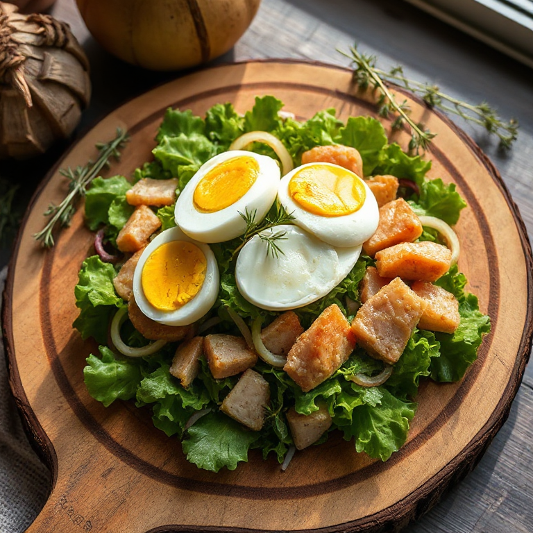 Feldsalat mit Ei und Forelle - Bild 1