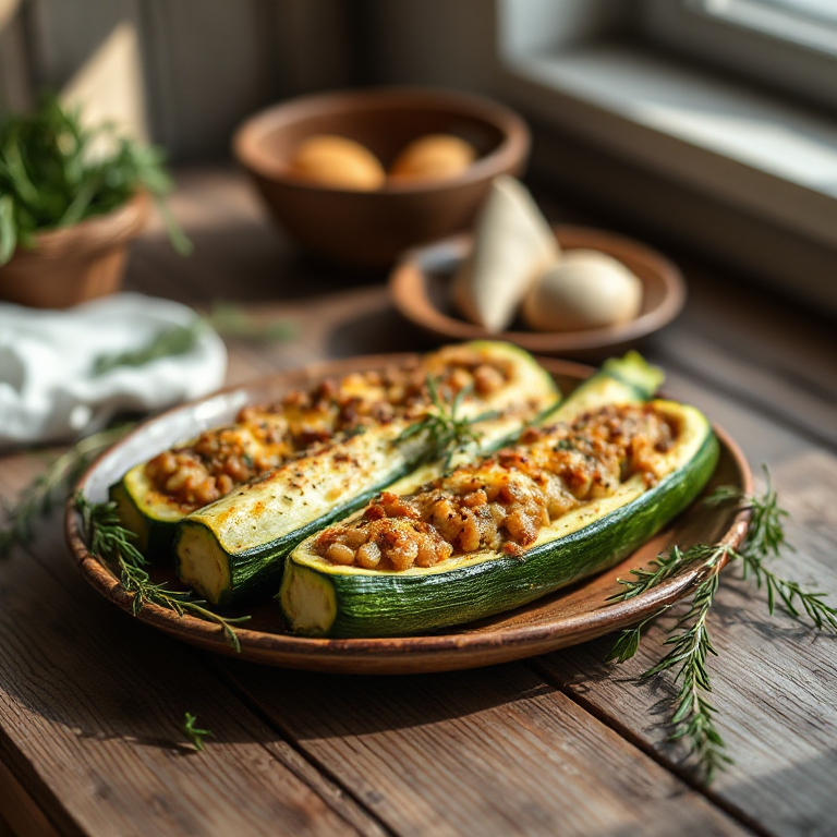 Gefüllte Zucchini - Bild 1