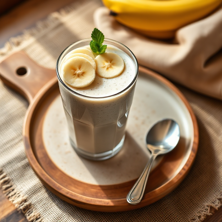 Banane-Joghurt-Erdnussbutter-Smoothie - Bild 1