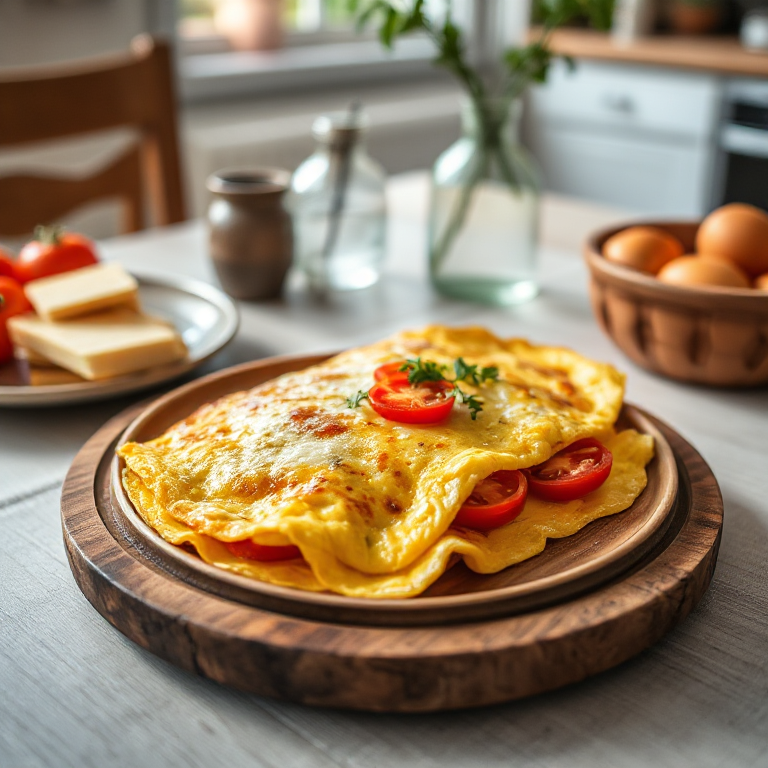 Omelett mit Käse und Tomaten schnell & einfach - Bild 1