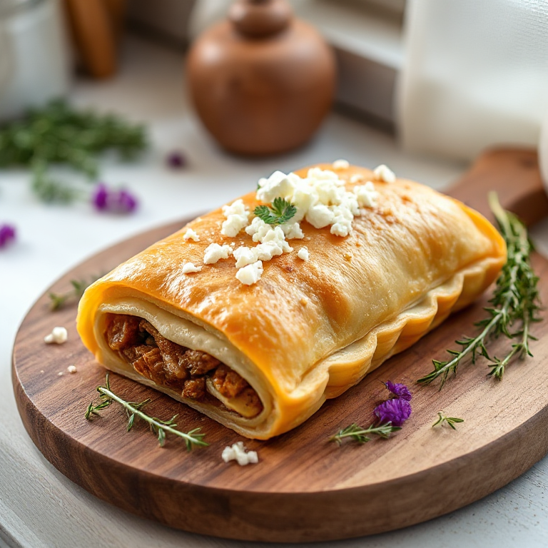 Deftiger Hackfleischstrudel mit Feta - Bild 1