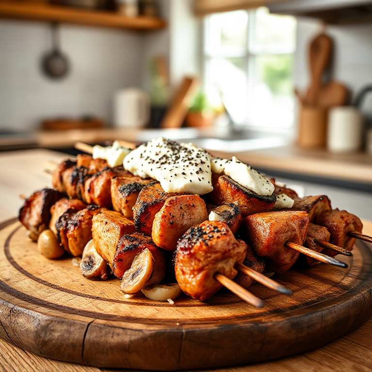 Grillspieße mit Fetakäse - Bild 1