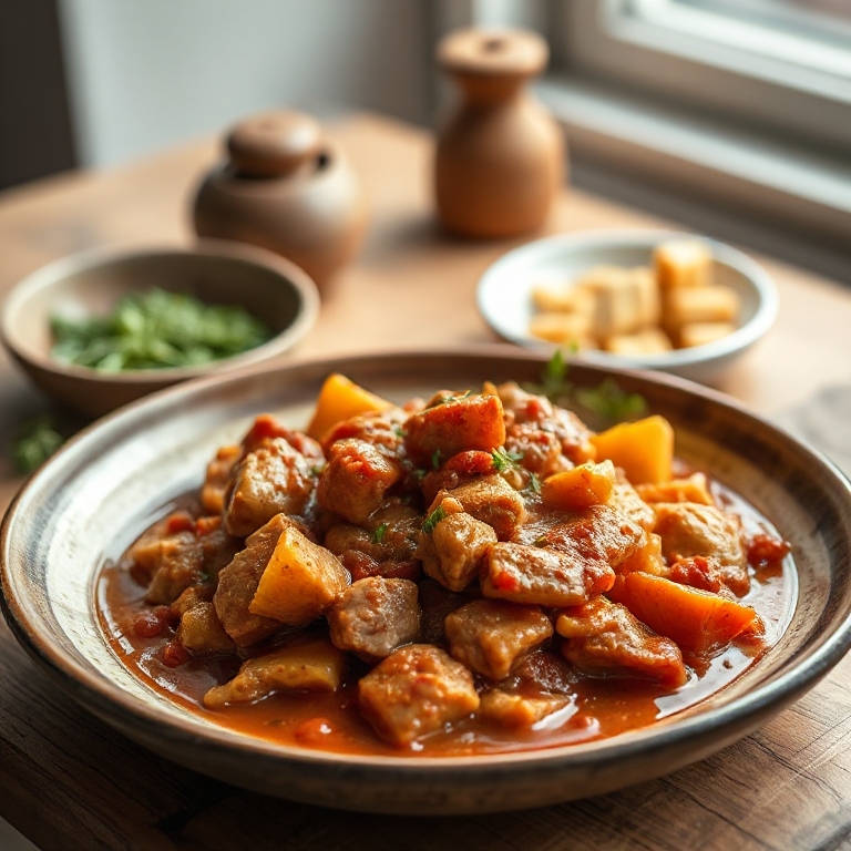 Fruchtiges Paprika - Schweine - Gulasch - Bild 1
