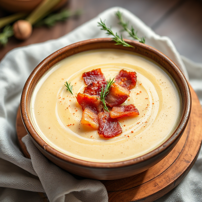Lauchsuppe mit Speck - Bild 1