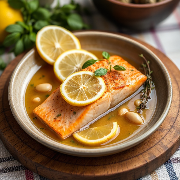 Lachs in Zitronen-Knoblauch-Öl - Bild 1